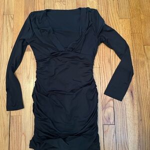 Elegant Black Long Sleeve Dress